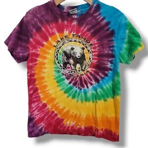 Art Forms adult Unisex rainbow tie-dye Lake Tahoe California pullover t-shirt
